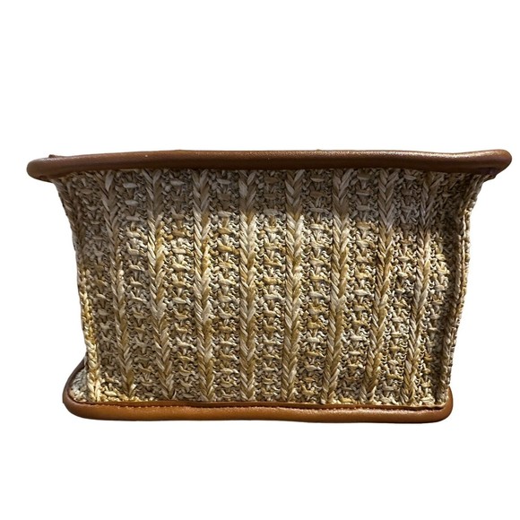 Steve Madden Cognac BWEBBER Straw Satchel Hand Bag Tik Tok Crossbody Bag NWT - Picture 16 of 16